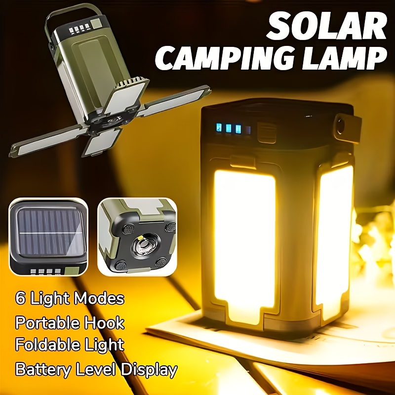 Outdoor Lighting Lamp - Lampu Camping Portabel Tenaga Surya Lipat