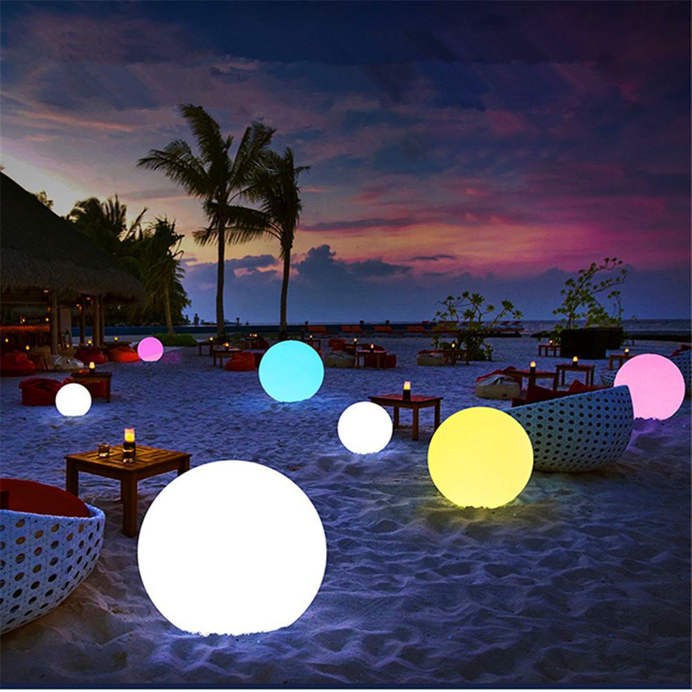 Outdoor Lighting In Ground - Lampu Bola Bercahaya LED Isi Ulang