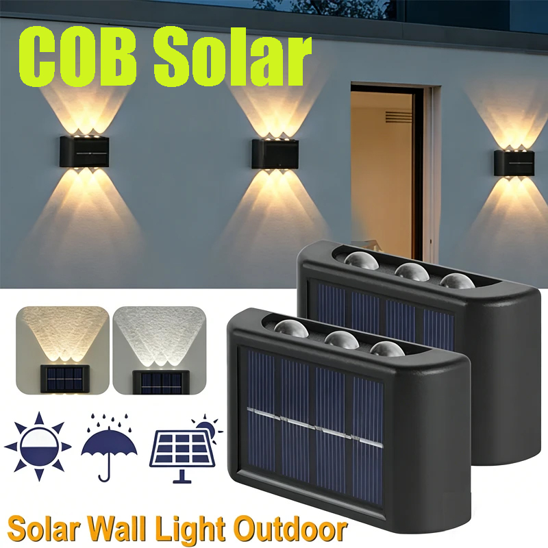 Outdoor Lighting Lamp - Lampu Dinding Tenaga Surya COB Tahan