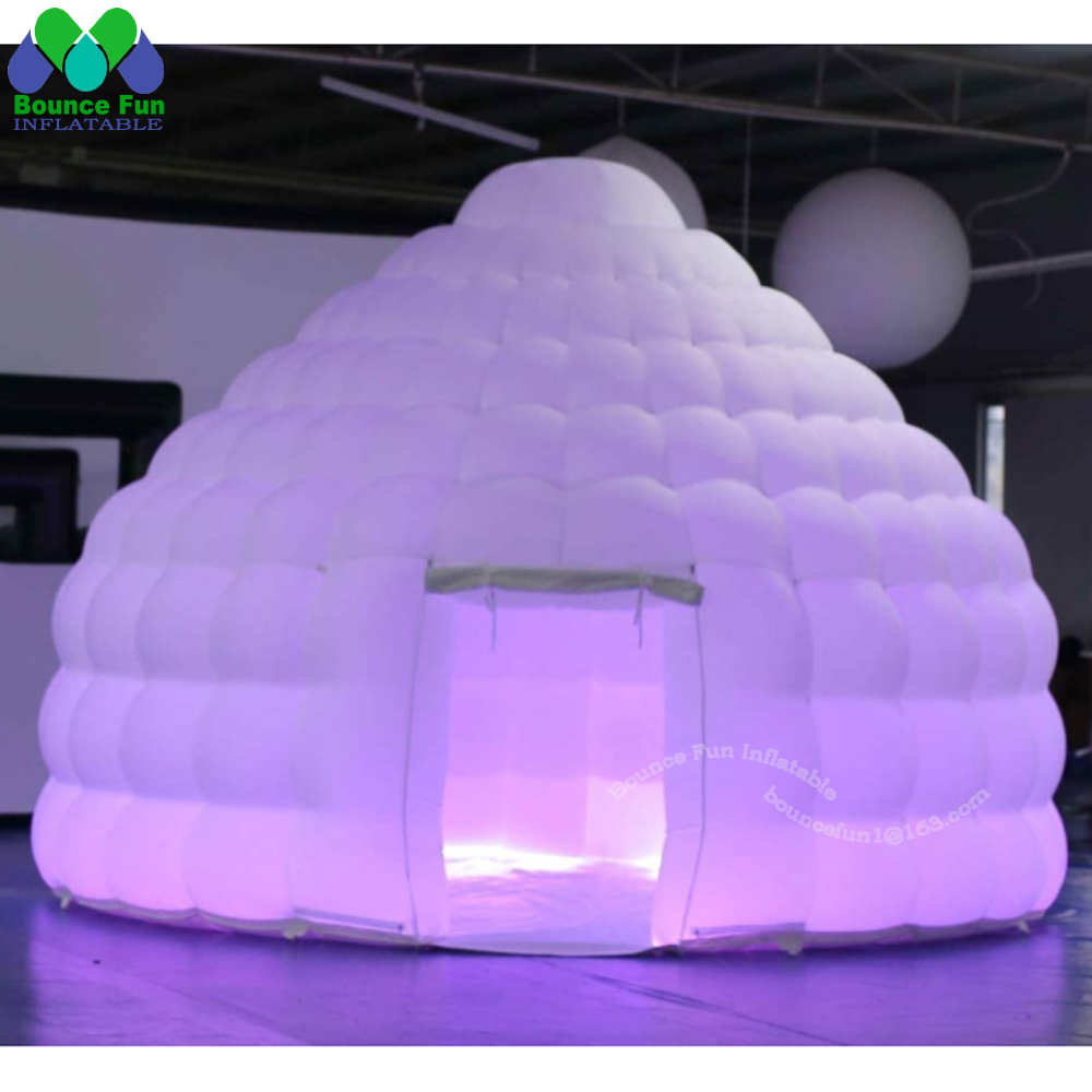 Outdoor Lighting Rental - Tenda Kubah Igloo Tiup Putih dengan