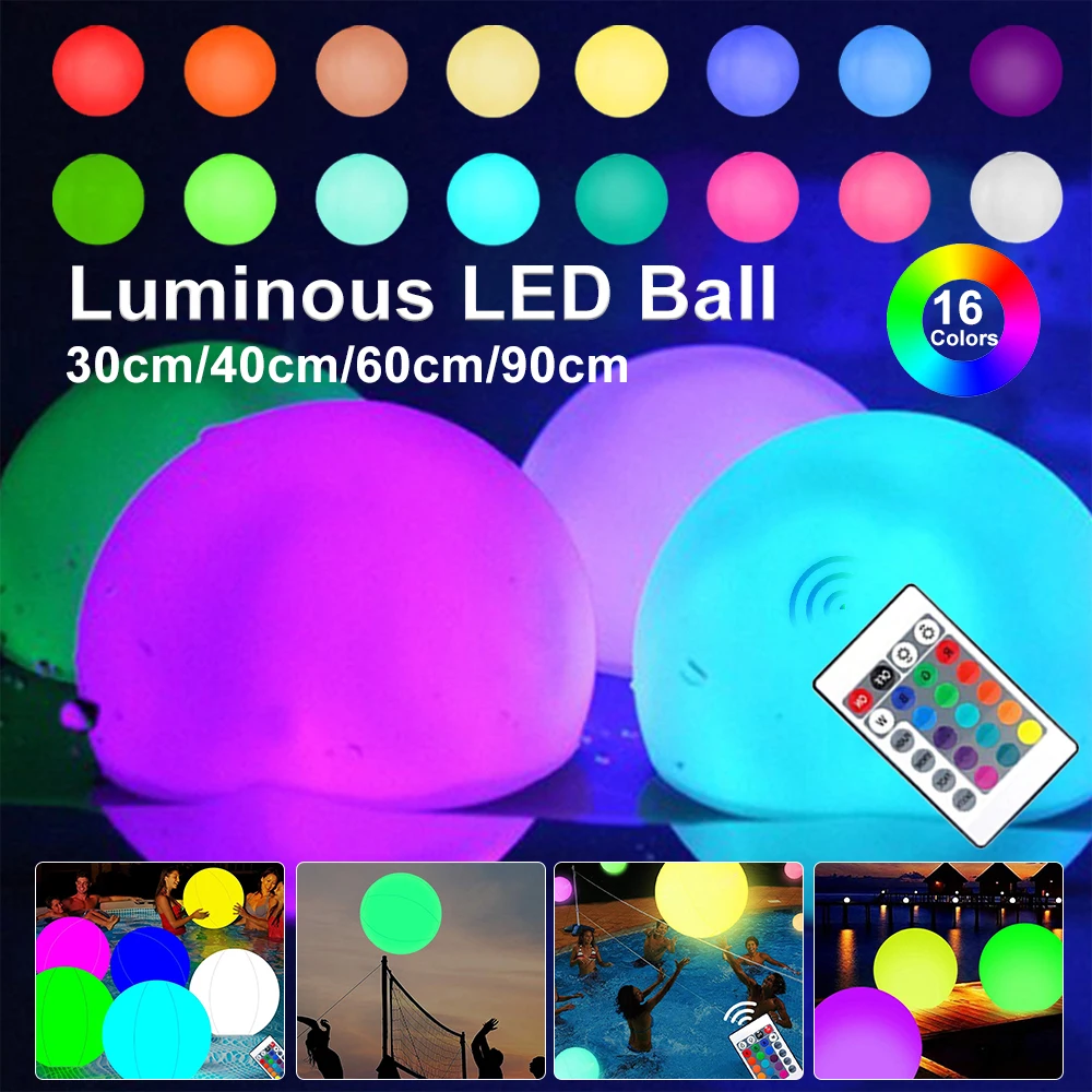 Outdoor Lighting Around Pool - Mainan kolam renang tiup bola bercahaya