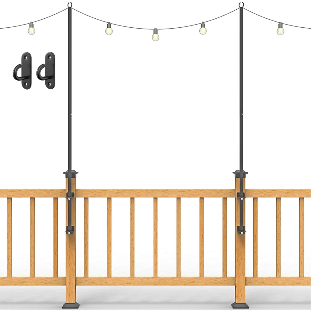 Outdoor Lighting Poles - 2 tiang lampu string - tiang