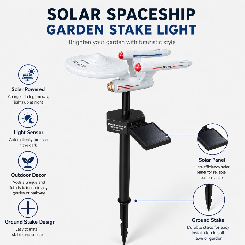Halo Outdoor Lighting - Lampu Taman Tenaga Surya Star Trek