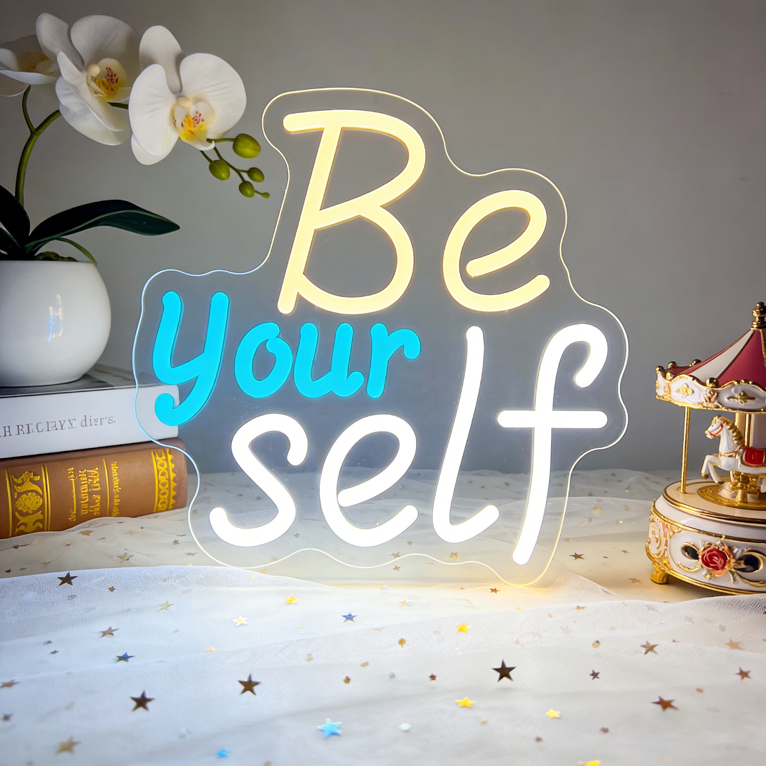 Outdoor Lighting Quotes - Lampu Neon LED Inspiratif Be Yourself,