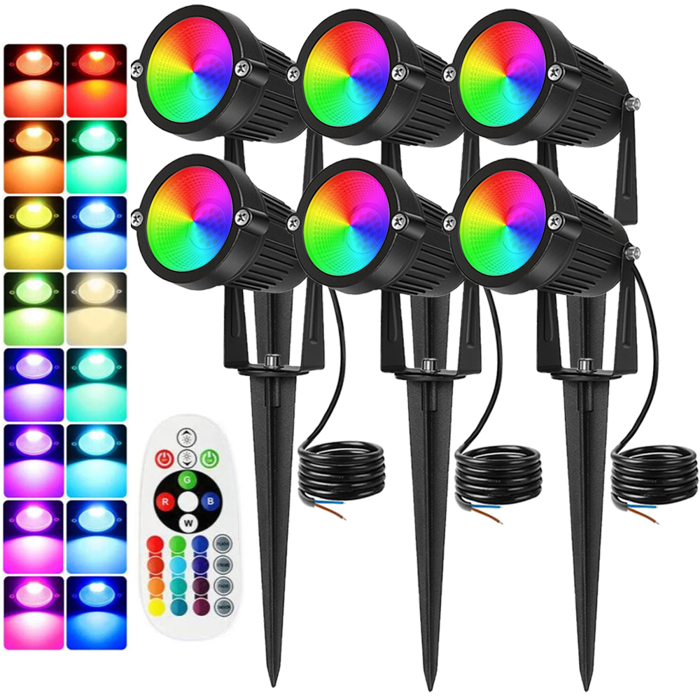 Outdoor Lighting Waterproof - Lampu Lanskap RGBW 10W dengan Remote