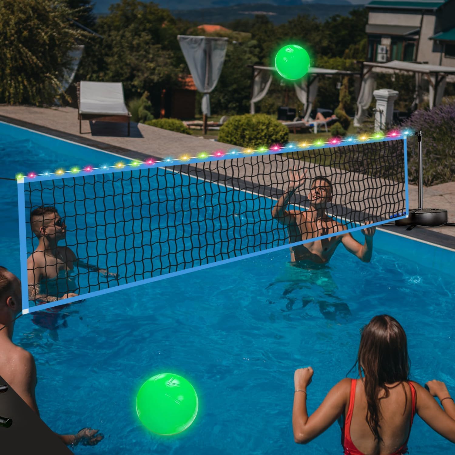 Outdoor Lighting Portable - Jaring Bola Voli LED Portabel untuk