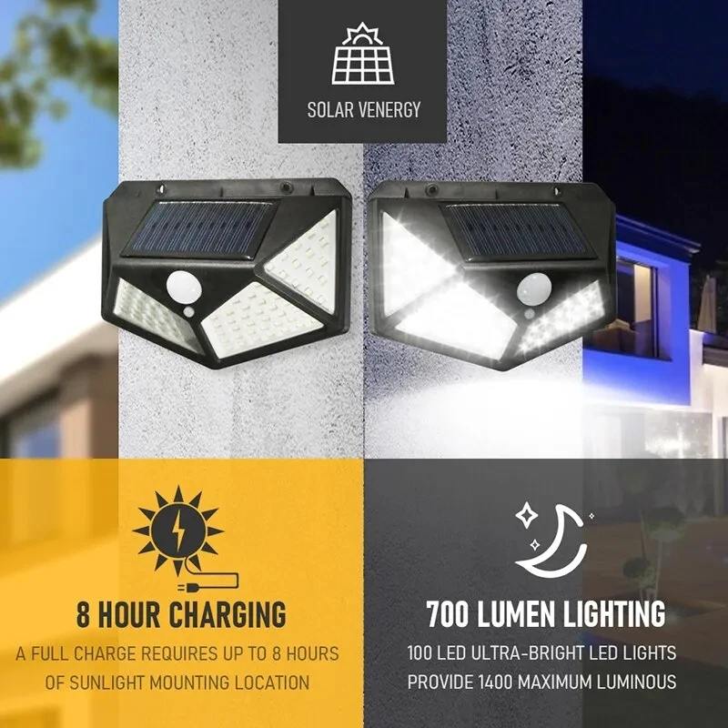 Halo Outdoor Lighting - Lampu Tenaga Surya Multifungsi 100Led Dekorasi