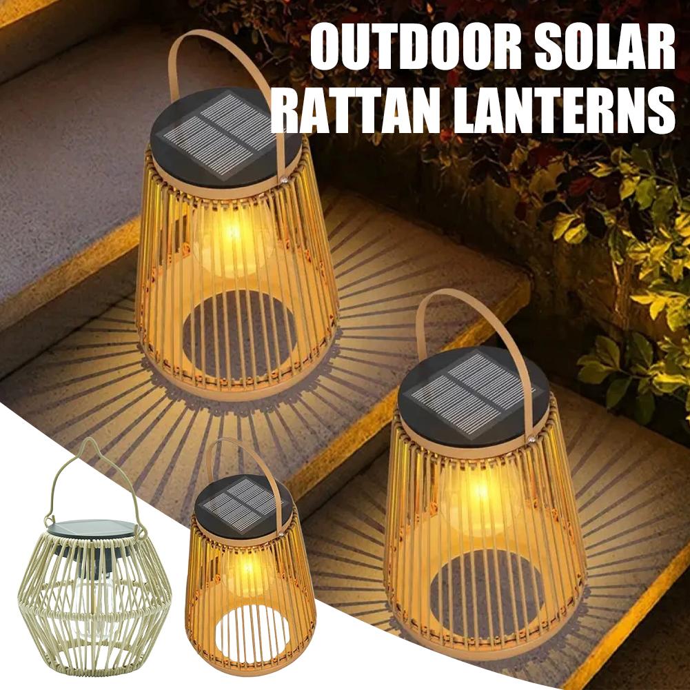 Outdoor Lighting Lamp - Lampu Rotan Tenaga Surya Tahan Air