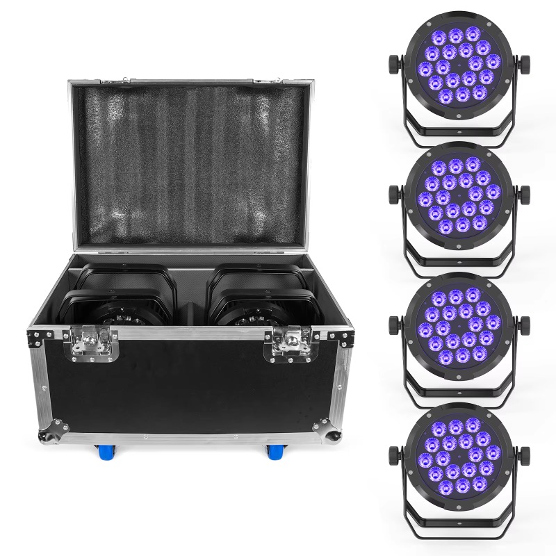 Outdoor Lighting Waterproof - 4Pcs Lampu Par 18X10W IP65 Tahan