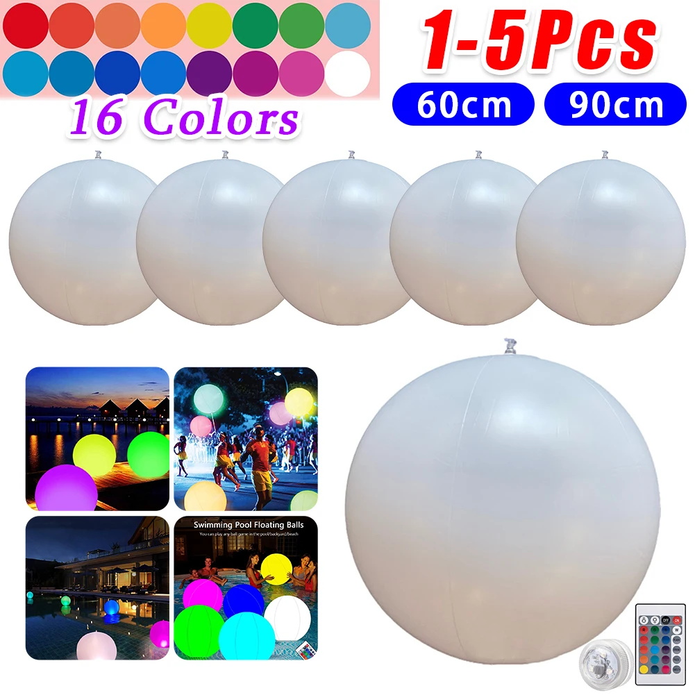 Outdoor Lighting Around Pool - 1-5pcs 60/90CM lampu kolam renang mengambang