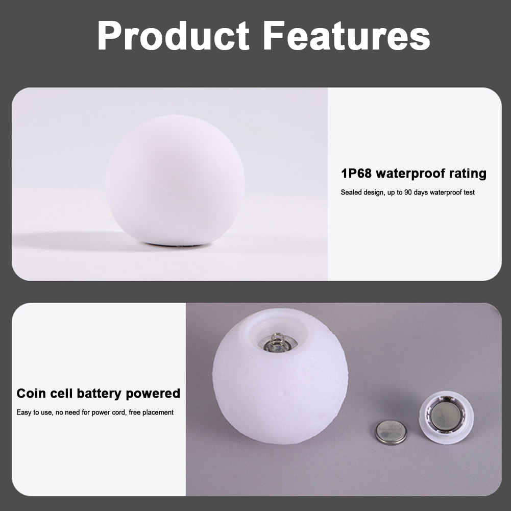 Outdoor Lighting Around Pool - Lampu Malam Bola LED Bercahaya IP68