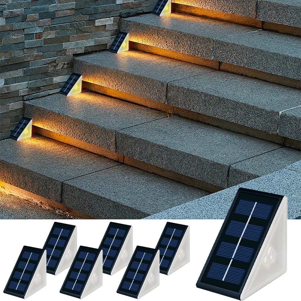 Outdoor Lighting On Stairs - Lampu Tangga Tenaga Surya Tahan Air