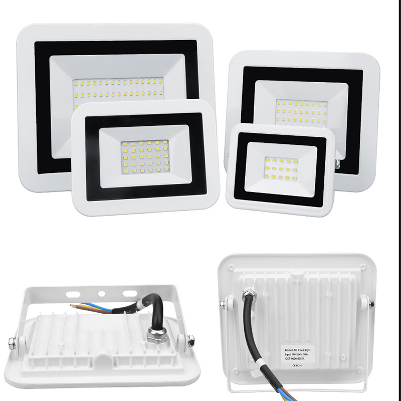 Lampu Sorot cangkang putih lam - Outdoor Lighting With Outlet ulasan dan harga