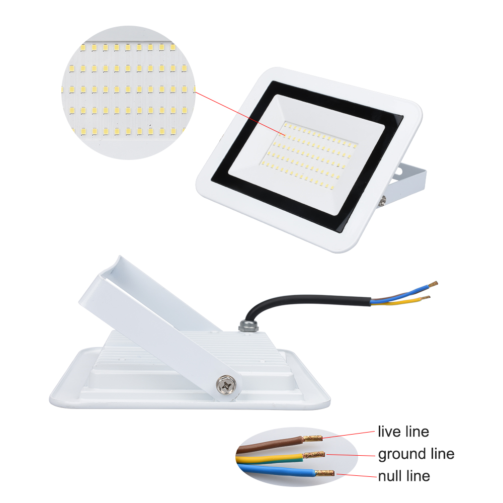 Lampu Sorot cangkang putih lam - Outdoor Lighting With Outlet ulasan dan harga