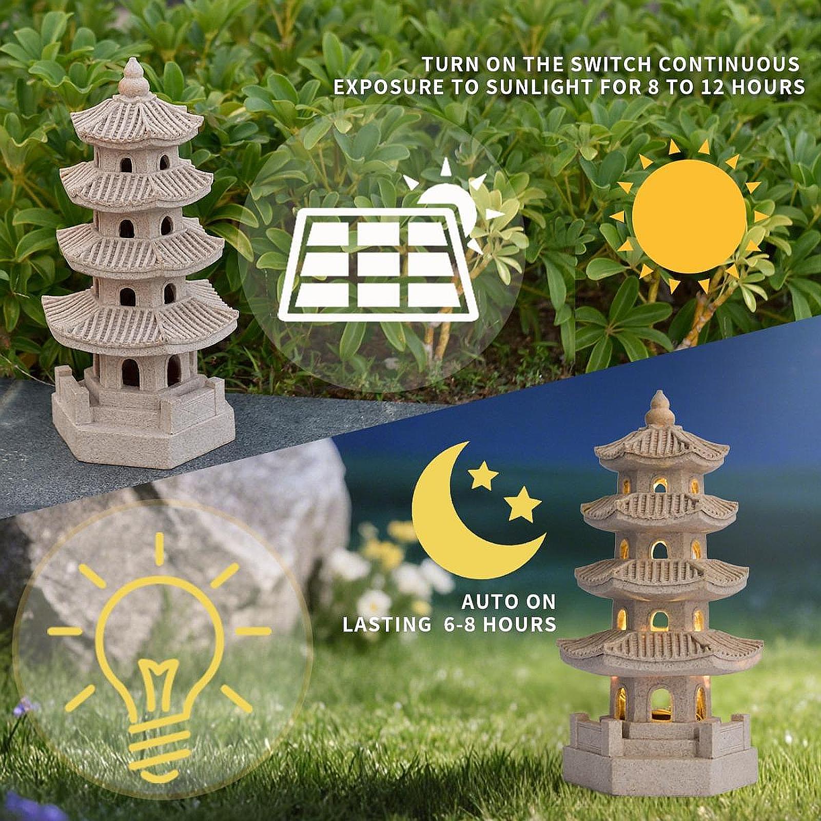 Lampu Taman Pagoda Surya, Patu - Halo Outdoor Lighting ulasan dan harga