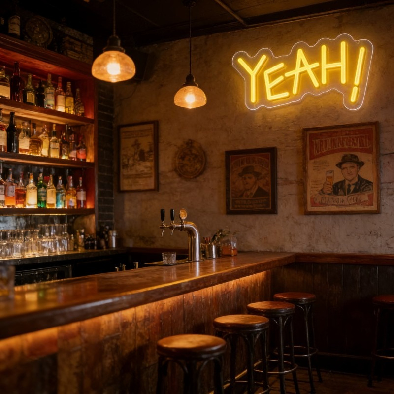 Lampu LED Neon Sign YEAH, Kuti - Outdoor Lighting Quotes ulasan dan harga