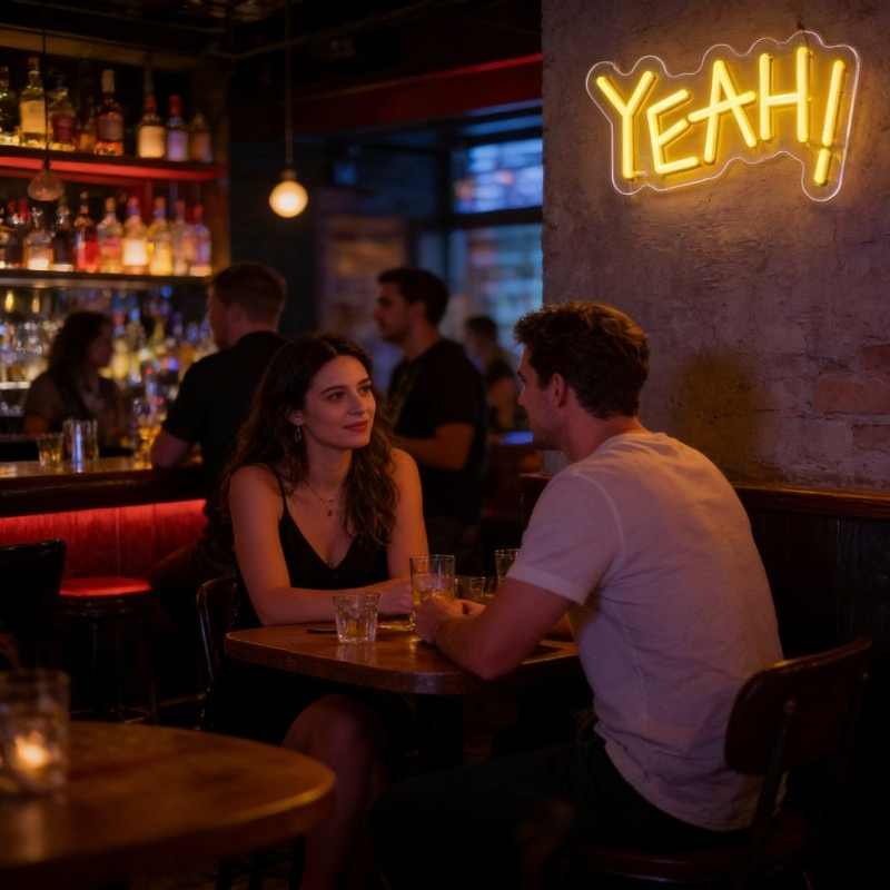 Lampu LED Neon Sign YEAH, Kuti - Outdoor Lighting Quotes ulasan dan harga