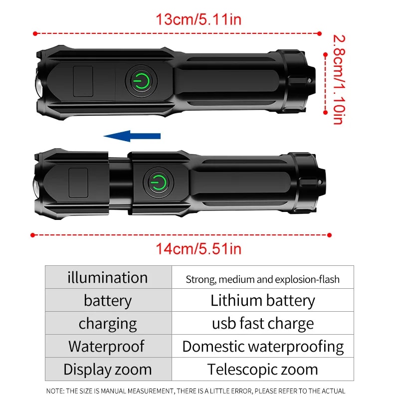 Senter LED Cahaya Kuat USB Dap - Outdoor Lighting Poles ulasan dan harga