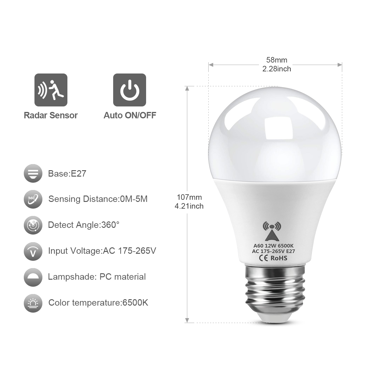 Lampu LED Sensor gerak Radar,  - Outdoor Lighting On Stairs ulasan dan harga