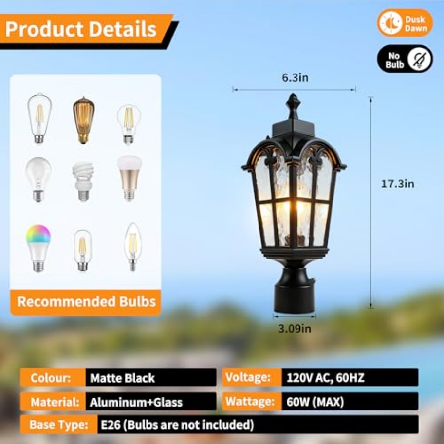 Lampu Tiang Luar Ruangan Senso - Outdoor Lighting Waterproof ulasan dan harga