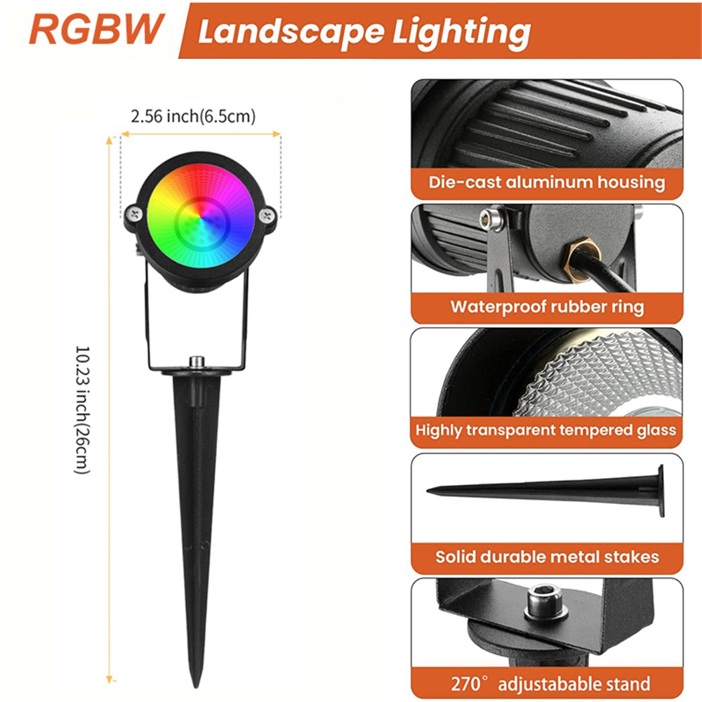 Lampu Lanskap RGBW 10W dengan  - Outdoor Lighting Waterproof ulasan dan harga