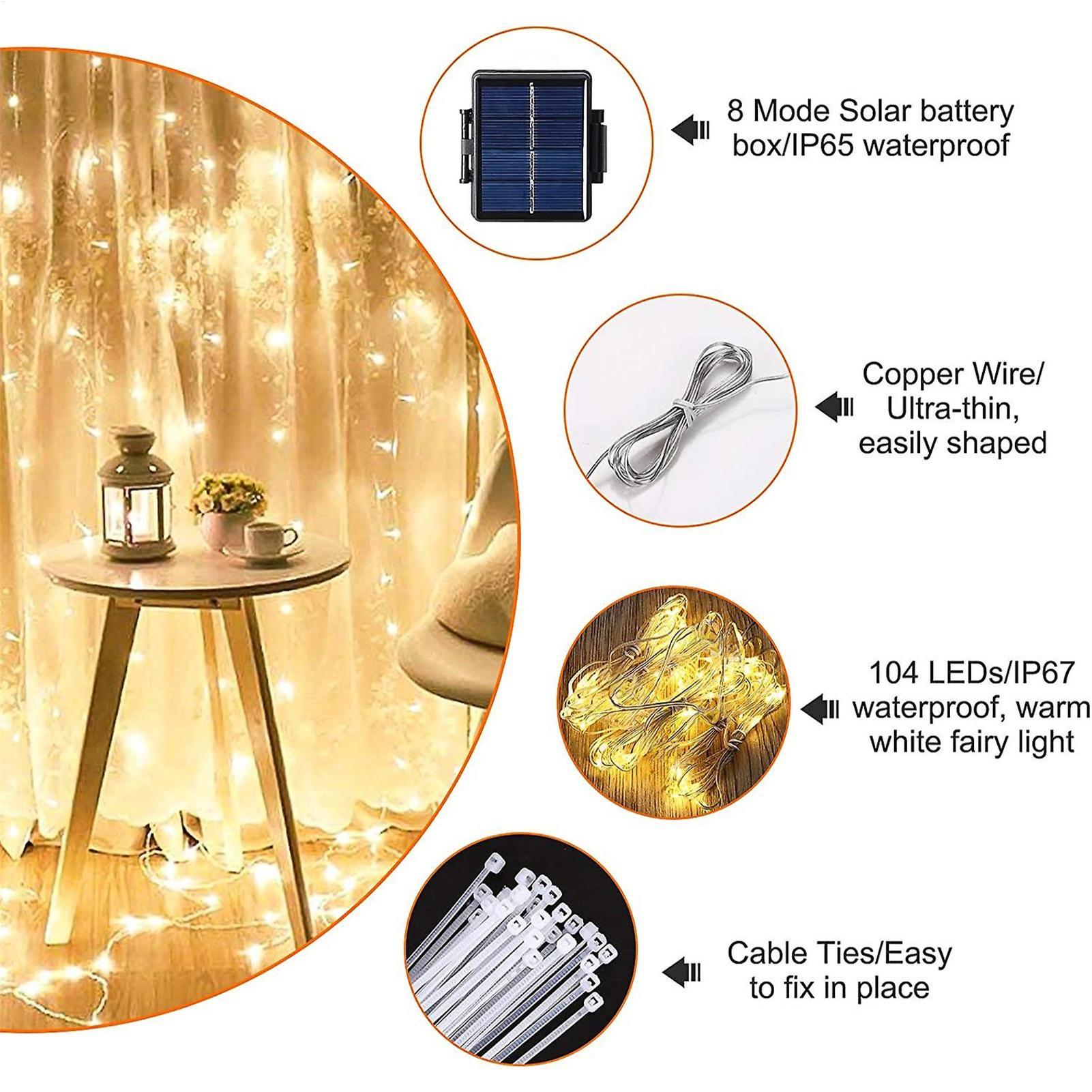 Lampu Tali Payung Surya 104 LE - Halo Outdoor Lighting ulasan dan harga