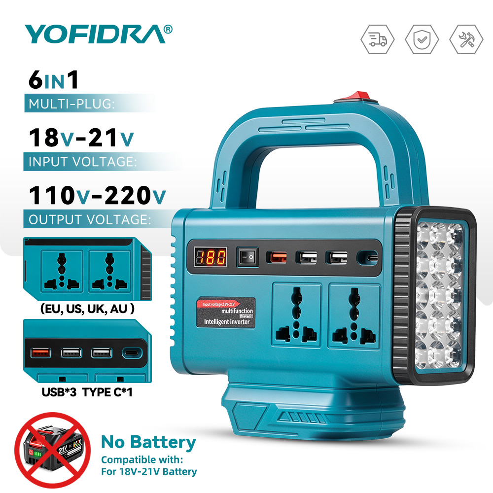 YOFIDRA 220V Inverter Daya Por - Outdoor Lighting With Outlet ulasan dan harga