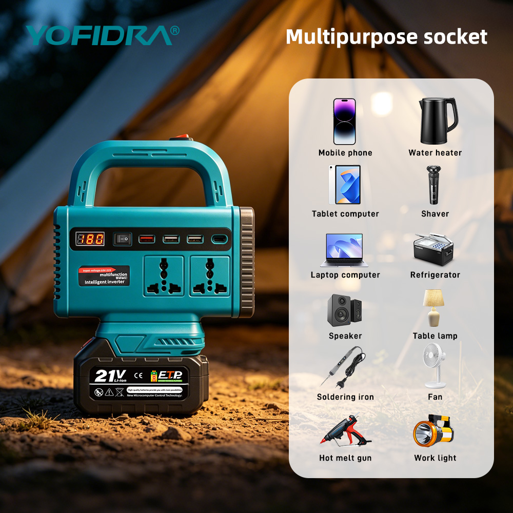 YOFIDRA 220V Inverter Daya Por - Outdoor Lighting With Outlet ulasan dan harga