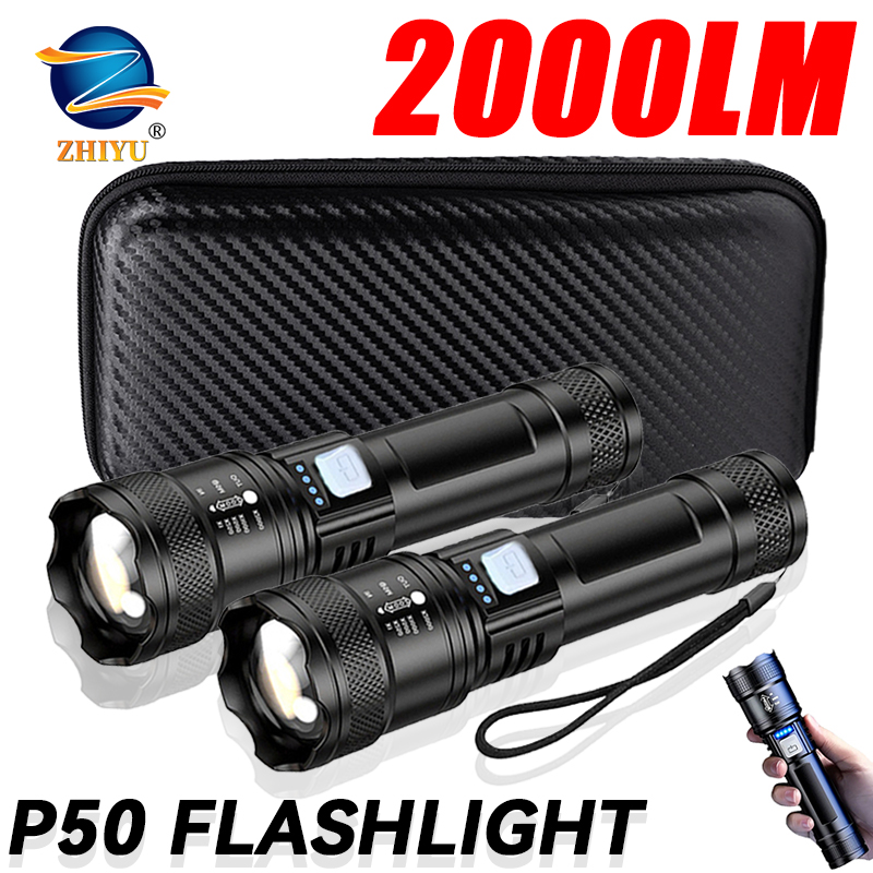 Senter LED Taktis 2000LM USB I - Outdoor Lighting Quality ulasan dan harga